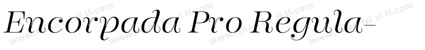 Encorpada Pro Regula字体转换